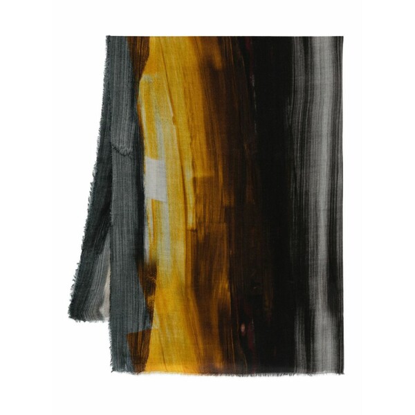 ファリエロ サルティ レディース えり巻き・袈裟・えり巻き 付属物 Paint-print silk scarf Brown