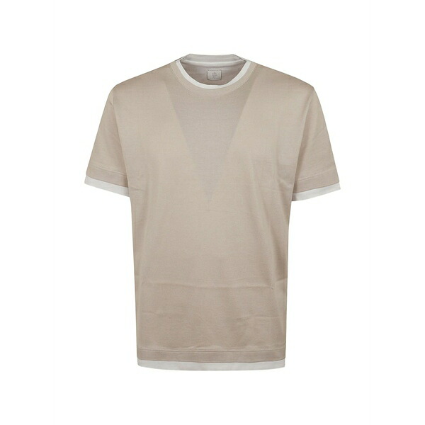 イレブンティ メンズ ティーシャツ トップス Layered t-shirt Neutrals メンズファッション-Tシャツ・カットソー-トップス