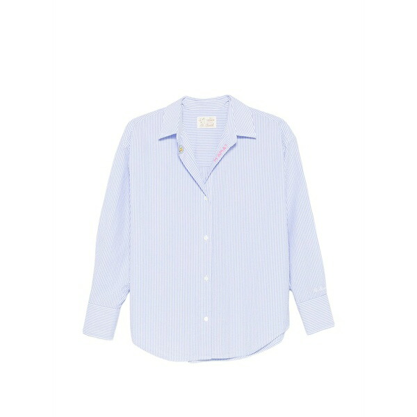 エムシーツーセイントバース レディース プルオーバー トップス Cristal striped shirt Blue