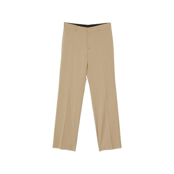 マニュエル リッツ メンズ カジュアルパンツ ボトムス Straight-leg tailored trousers Neutrals｜asty