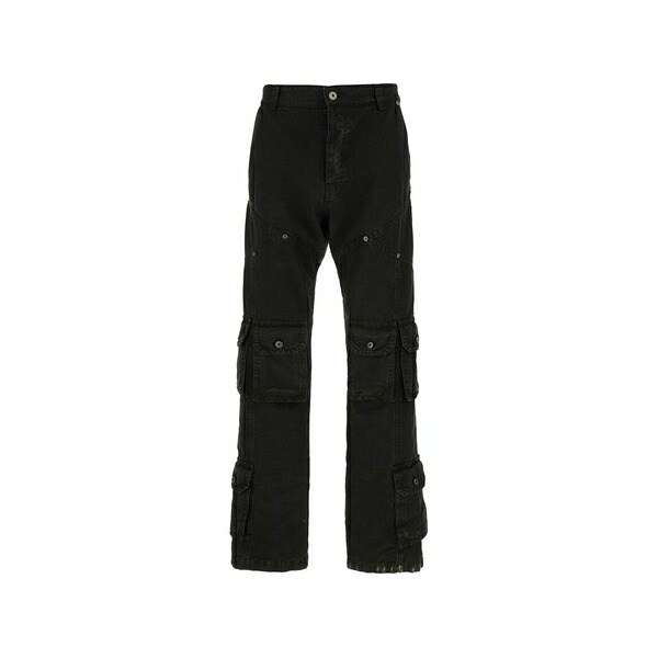 オフホワイト メンズ カジュアルパンツ ボトムス Multi-pocket cargo pants Black｜asty