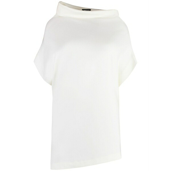 ファビアナ フィリッピ レディース プルオーバー トップス Asymmetric neck blouse White