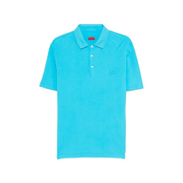 イザイア メンズ スポーツシャツ トップス Embroidered-detail polo shirt Blue