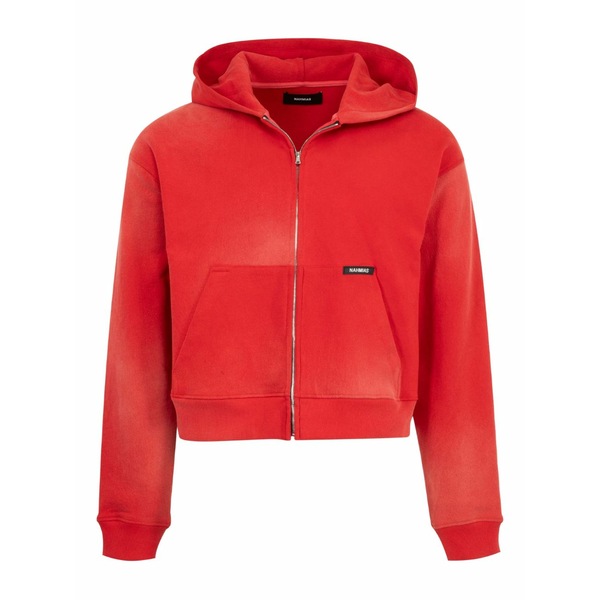 ナミアス メンズ パーカー・スウェットシャツ アウター Sunfade hoodie  Red