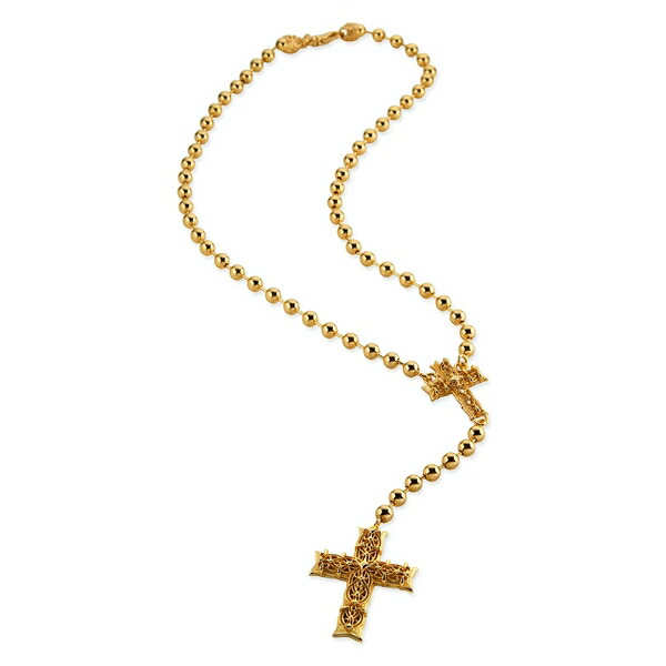 エマニュエレ ビコッキ メンズ 首飾り・チョー鉄道車両 佩び物 Large notre-dame rosary necklace Gold