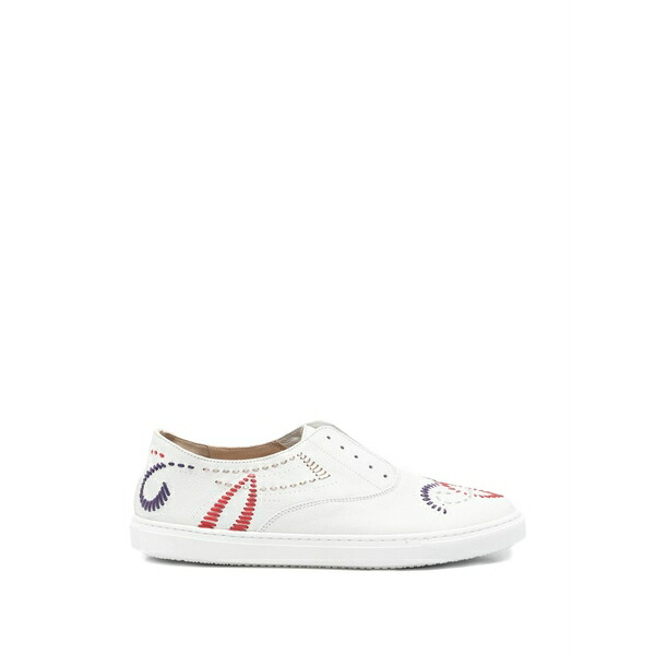 フラテッリ ロセッティ レディース スニーカー シューズ Embroidery slip-on sneakers White|asty