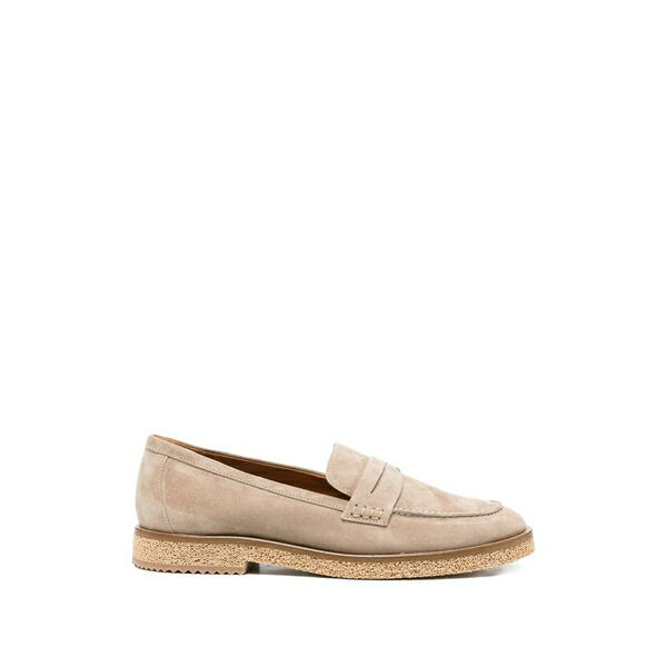 グリエルモ ロッタ レディース スリッポン・ローファー シューズ Penny-slot loafers Neutrals