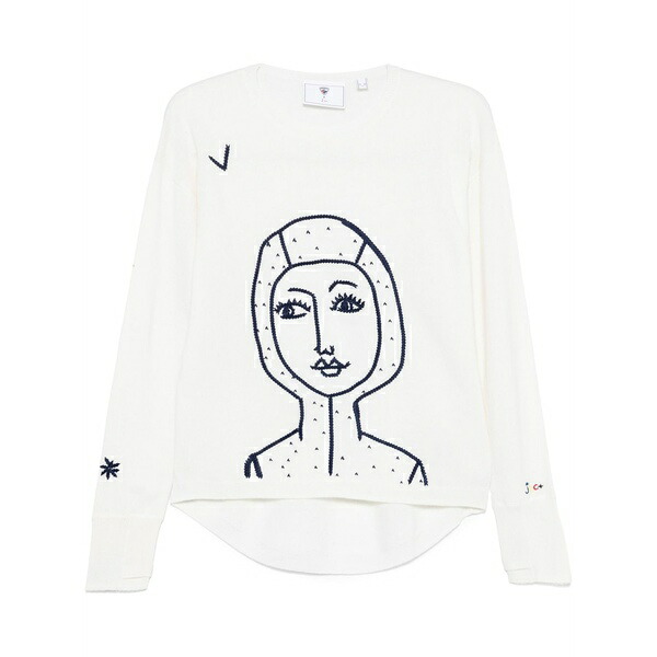 ロシニョール レディース ニット\u0026セーター アウター X jcc lina sweater White