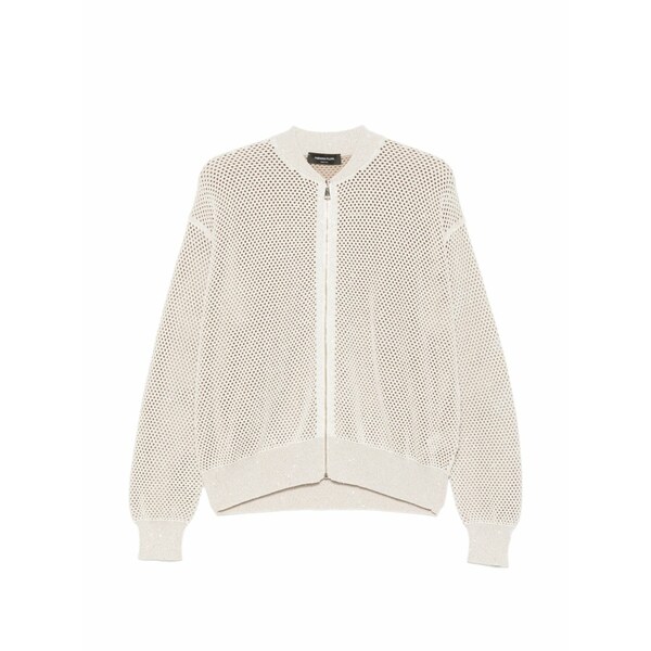 ファビアナ フィリッピ レディース ジレー アウター Zip net cardigan Neutrals
