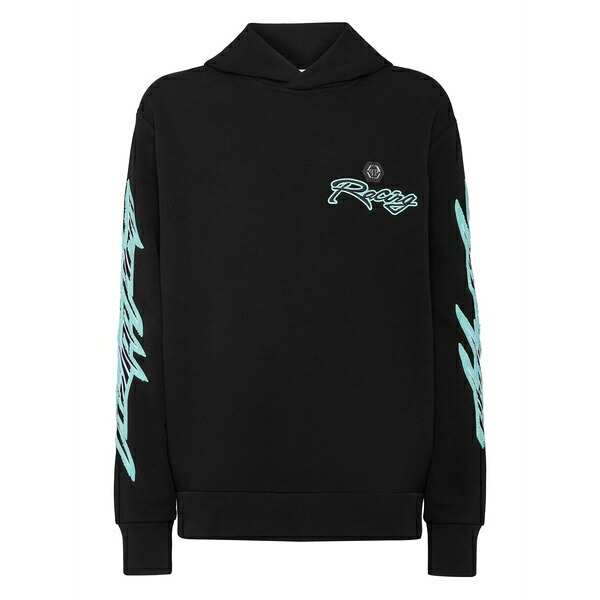 フィリップ飾り気の無い メンズ パーカー・スウェットシャツ アウター Racing club hoodie Black