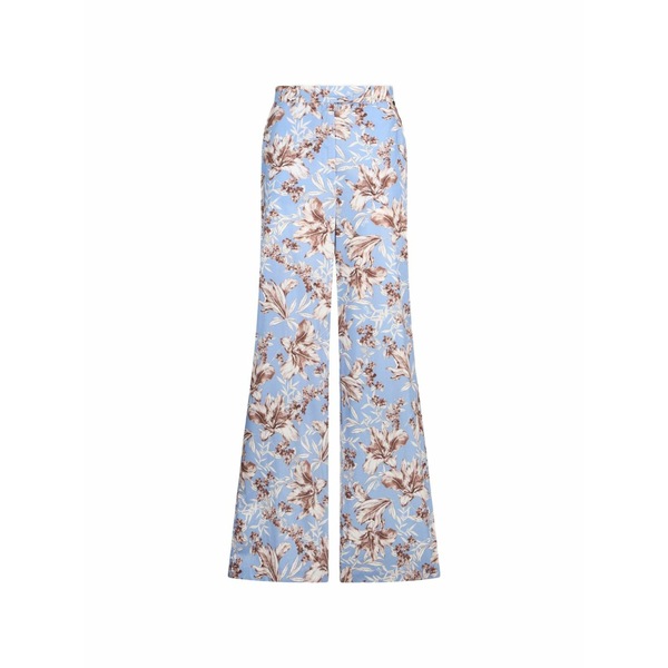 リュージョー レディース カジュアルパンツ ボトムス Floral-pattern trousers Blue｜asty