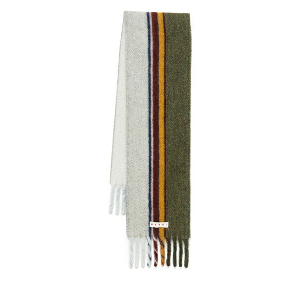 マルニ メンズ えり巻き・袈裟・えり巻き 付属物 Logo-patch scarf Green