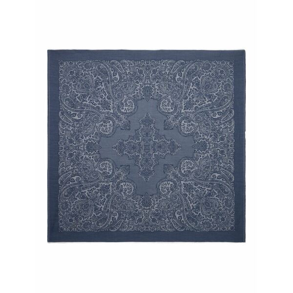 エトロ レディース 消音装置・袈裟・えり巻き 佩び物 Paisley jacquard shawl Blue