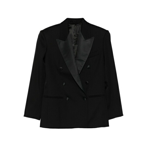イザ呼びりん マラン レディース 上衣＆上衣 アウター Double-breasted lapel jacket Black