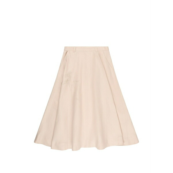 インコテックス レディース スコート ボトムス Floral-embroidered MIDI skirt Neutrals