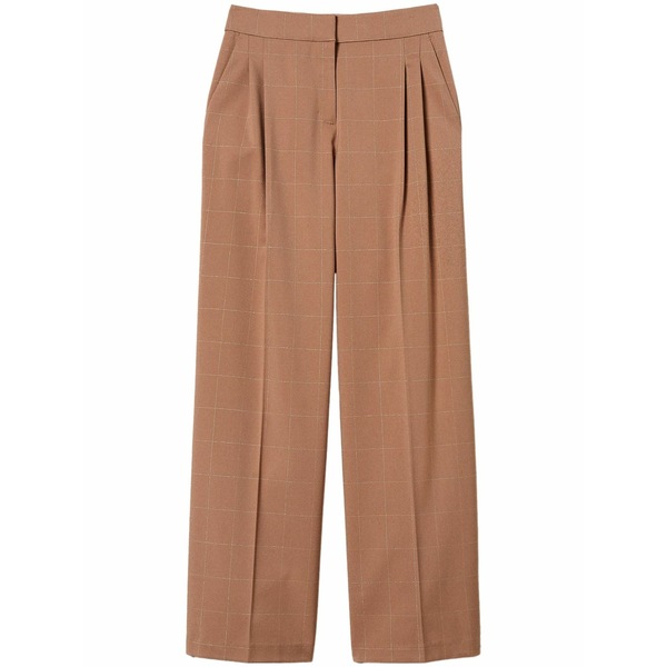 ツイン仕掛ける レディース 心地好いズボン下 ボトムス Check pattern palazzo trousers Neutrals