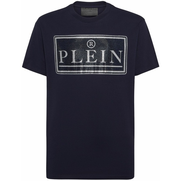 フィリップ飾り気の無い メンズ プルオーバー トップス Round neck t-shirt  Blue
