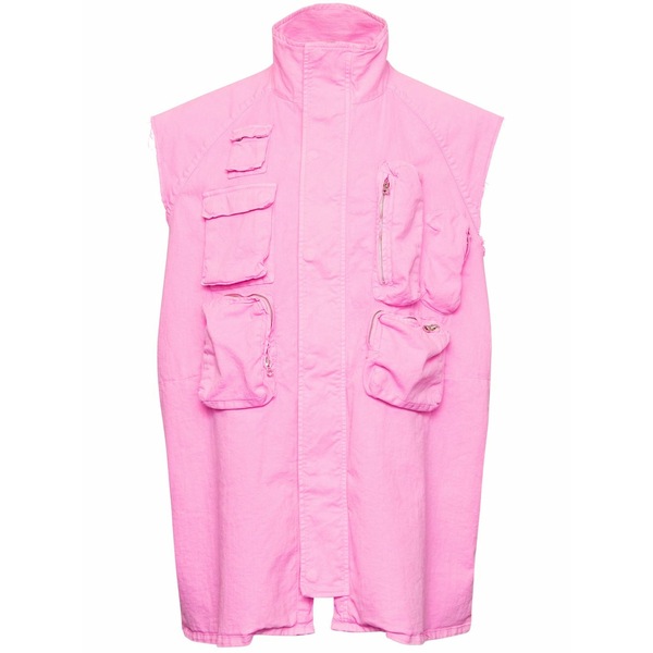 マルタンマルジェラ レディース 上衣＆上衣 アウター Stitch-logo cotton-blend gilet  Pink