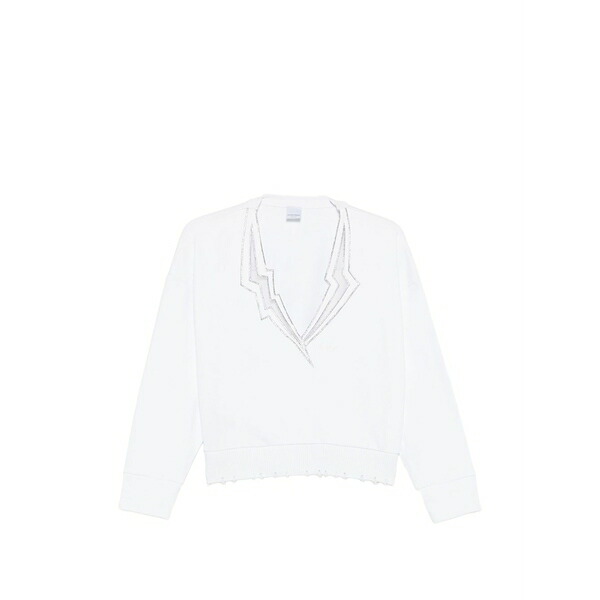 ピンコ レディース ニット&セーター アウター Frayed sweater White｜asty