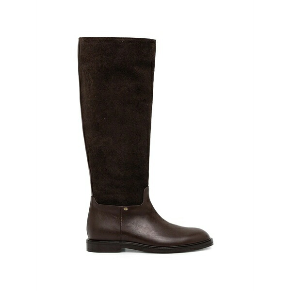 ボールディーニ レディース ブーツ シューズ Suede-panel knee-high boots Brown