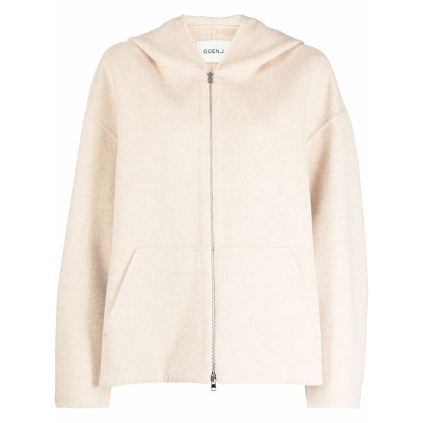 ゴエンジェイ レディース 上衣＆上衣 アウター Zip-up hooded jacket Neutrals