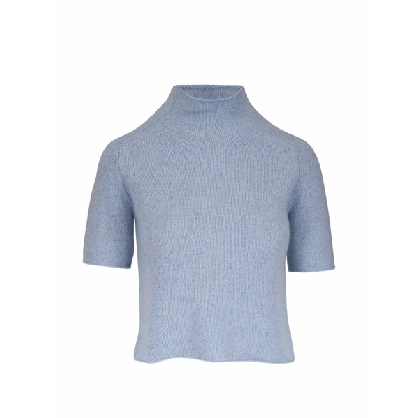 リサ・ヤン レディース 編み物\u0026プルオーバー アウター Fride high-neck short-sleeve sweater Blue