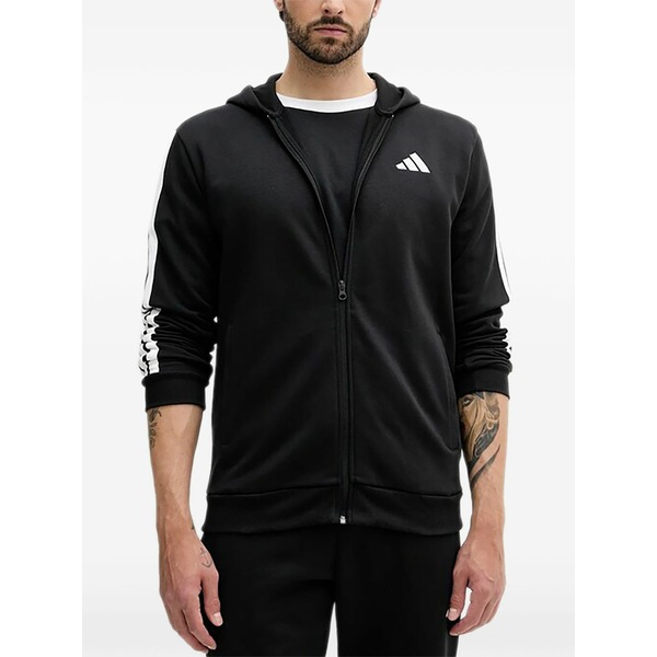 アディダス メンズ 心地好いズボン下 ボトムス Logo zip tracksuit Black メンズファッション-ズボン・パンツ