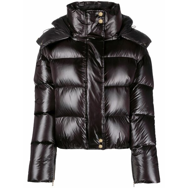 パトリツィア ペペ レディース 上衣＆上衣 アウター Hooded puffer jacket Black