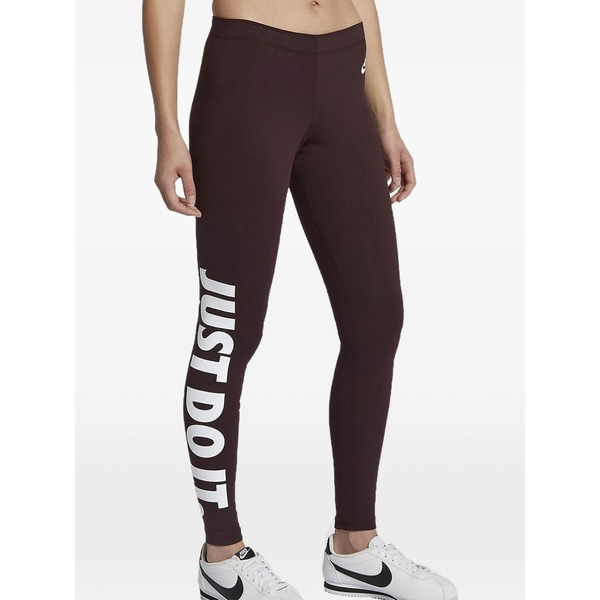 ナイキ レディース カジュアルパンツ ボトムス Logo-print leggings Brown｜asty
