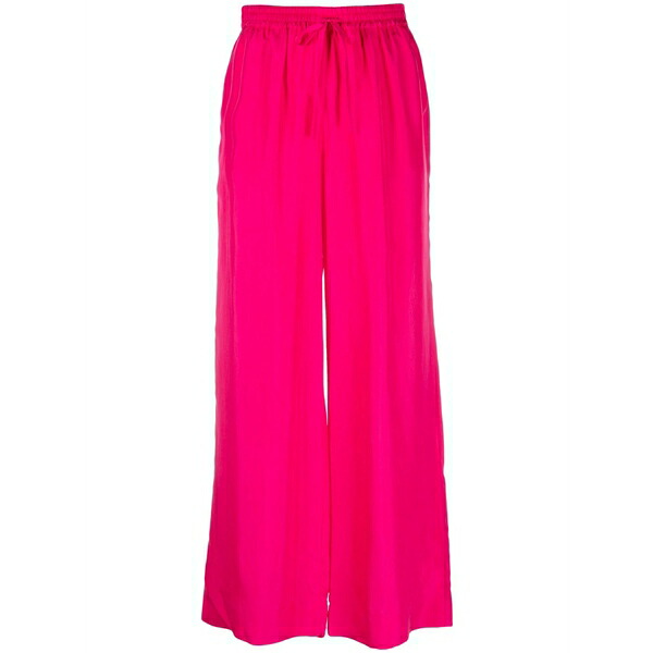 パロッシュ レディース 心地好いズボン下 ボトムス Wide leg silk drawstring trousers Pink