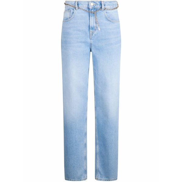リュージョー レディース デニムパンツ ボトムス High-rise straight-leg jeans Blue｜asty