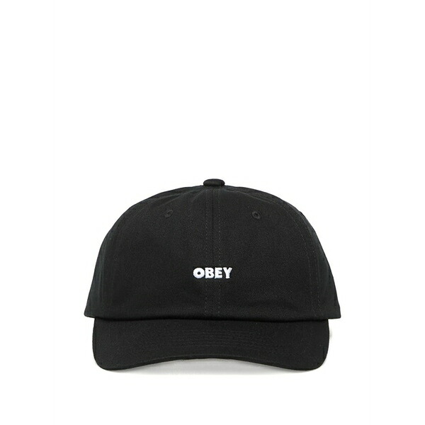 オベイ メンズ 帽子 アクセサリー Logo cap Black｜asty