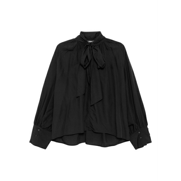 ゴエンジェイ レディース シャツ トップス Tie-detailed gathered blouse Black