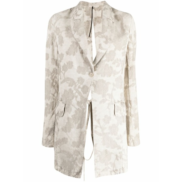 マスナダ レディース 上衣＆上衣 アウター Embroidered-flower blazer Neutrals