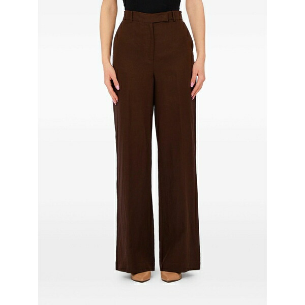 リュージョー レディース 心地好いズボン下 ボトムス High-waisted trousers Brown