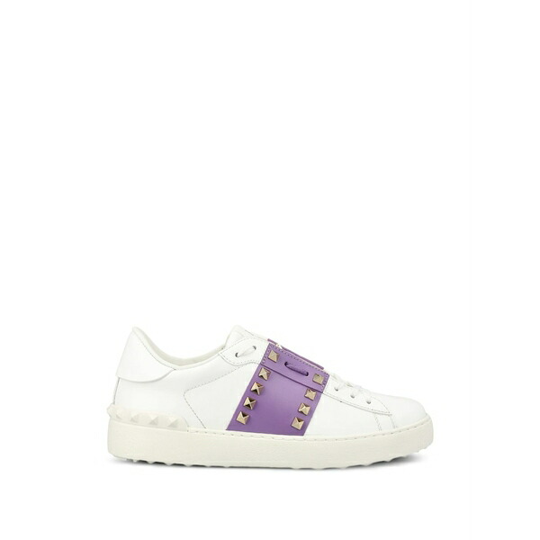 ヴァレンティノ ガラヴァーニ レディース スニーカー シューズ Rockstud embellished low-top sneakers White