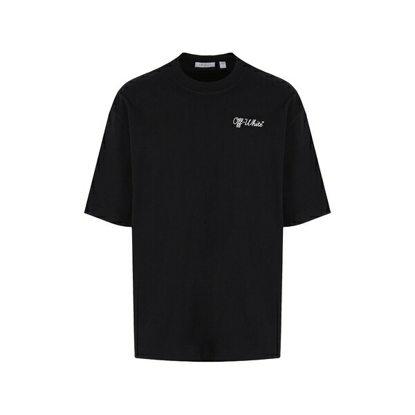 象牙色 メンズ プルオーバー トップス Logo print t-shirt Black