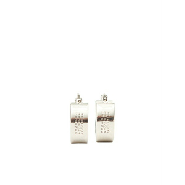 マルタンマルジェラ メンズ ピアス・イヤリング 付属物 Polished hoop earrings Silver