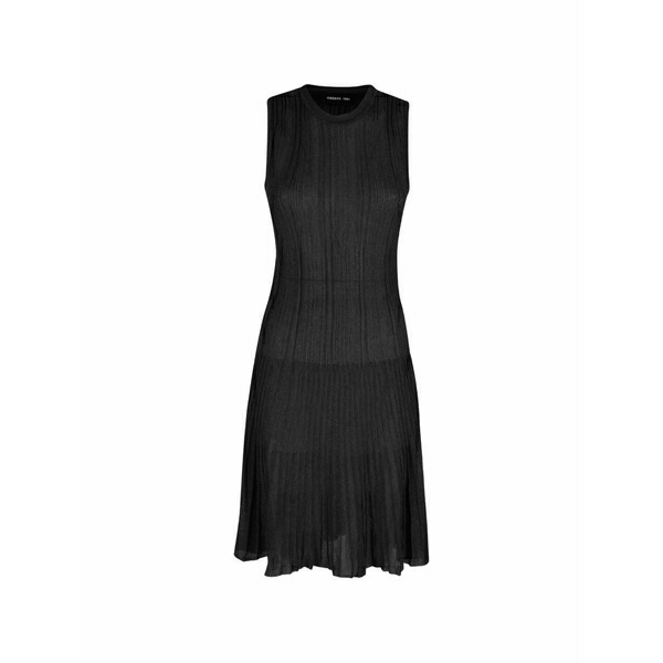 フェデリカ・トシ レディース ワンピース トップス Ribbed-knit sleeveless mini dress Black|asty