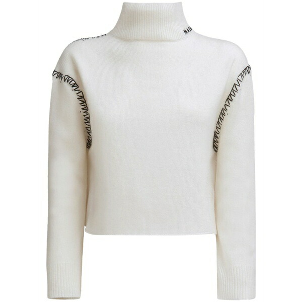 マルニ レディース 編み物\u0026スウェーター アウター Decorative-stitching jumper White