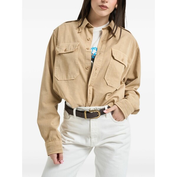ロイロジャース レディース プルオーバー トップス Buttoned pocket shirt Neutrals