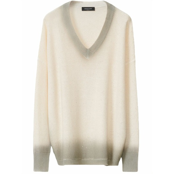 ファビアナ フィリッピ レディース 編み物\u0026プルオーバー アウター Gradient sweater White