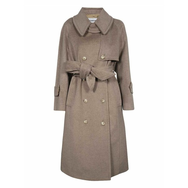 ドンダップ レディース 厚地の外套 アウター Double-breasted coat Neutrals