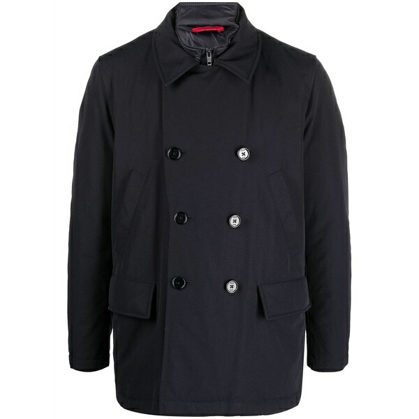 フェイ メンズ コート アウター Quilted double-breasted coat Blue｜asty 101,900円