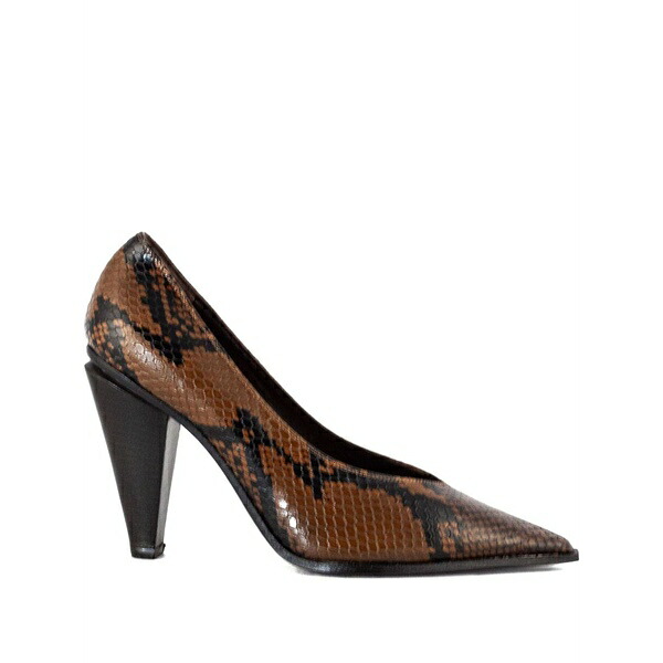 ロベルトフェスタ レディース パンプス シューズ 100粍 snakeskin pointed-toe pumps Brown