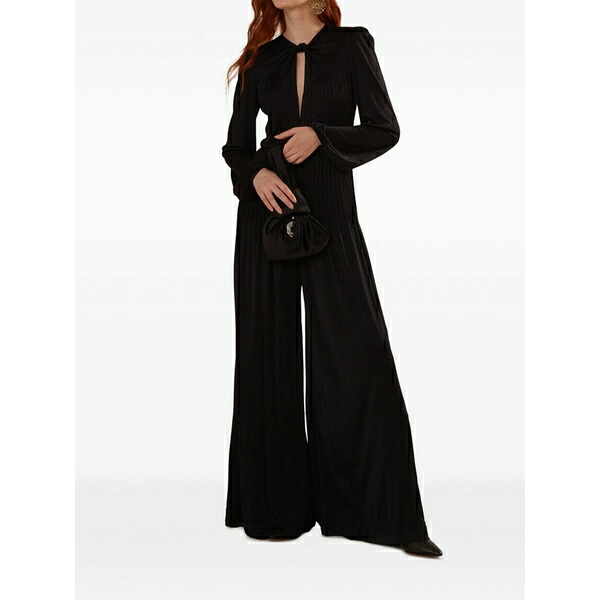 ファーム リオ レディース ワンピース トップス Pleated keyhole jumpsuit Black｜asty