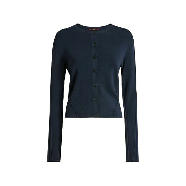 御機嫌 レディース ジレー アウター Guipure panelling cardigan Blue