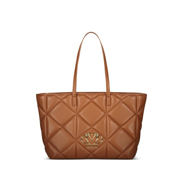 ラブ モスキーノ レディース トートバッグ バッグ Quilted-pattern tote bag Brown｜asty
