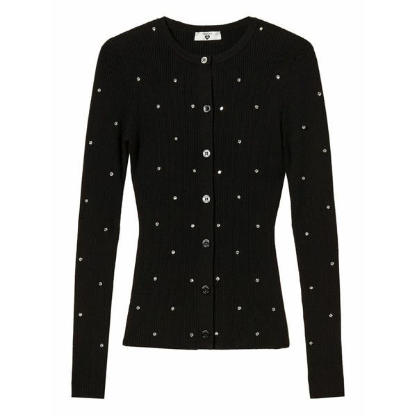 ツイン仕掛ける レディース ジレー アウター Embellished buttoned cardigan Black