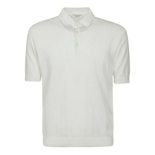 フィリッポ デ ラウレンティス メンズ スポーツシャツ トップス Short-sleeve button polo shirt Neutrals
